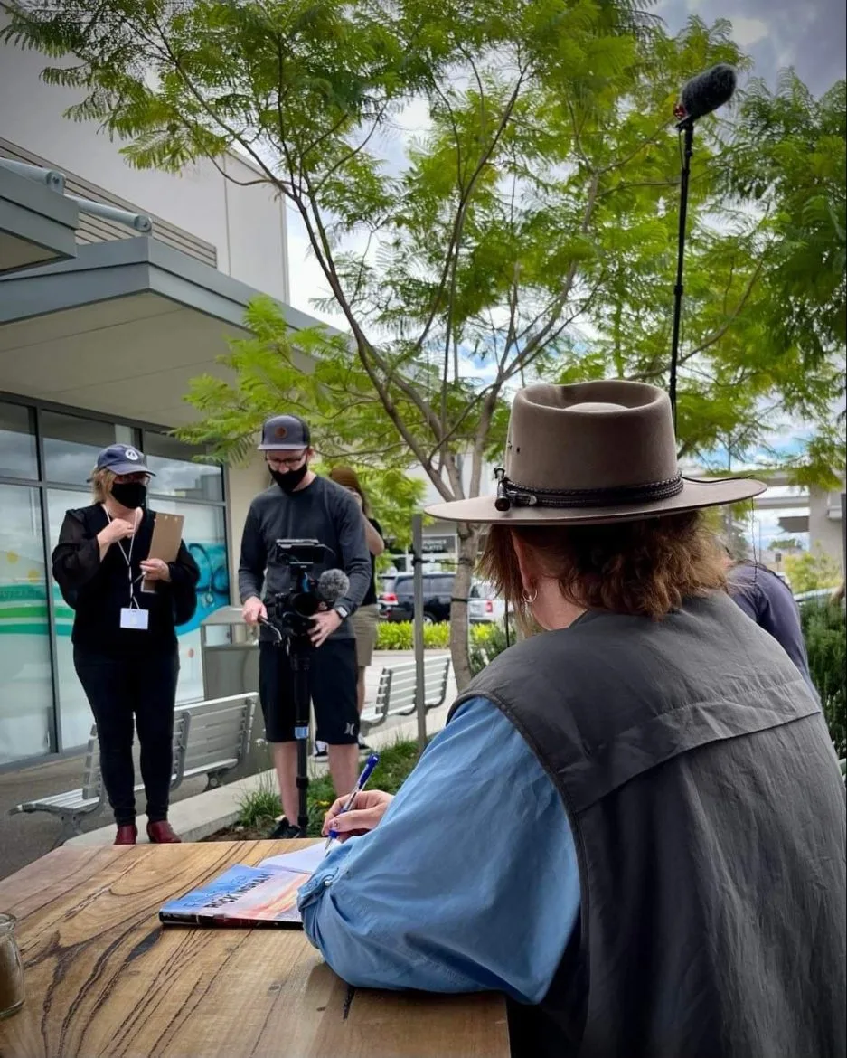 The RHB Films crew filming an interview on location