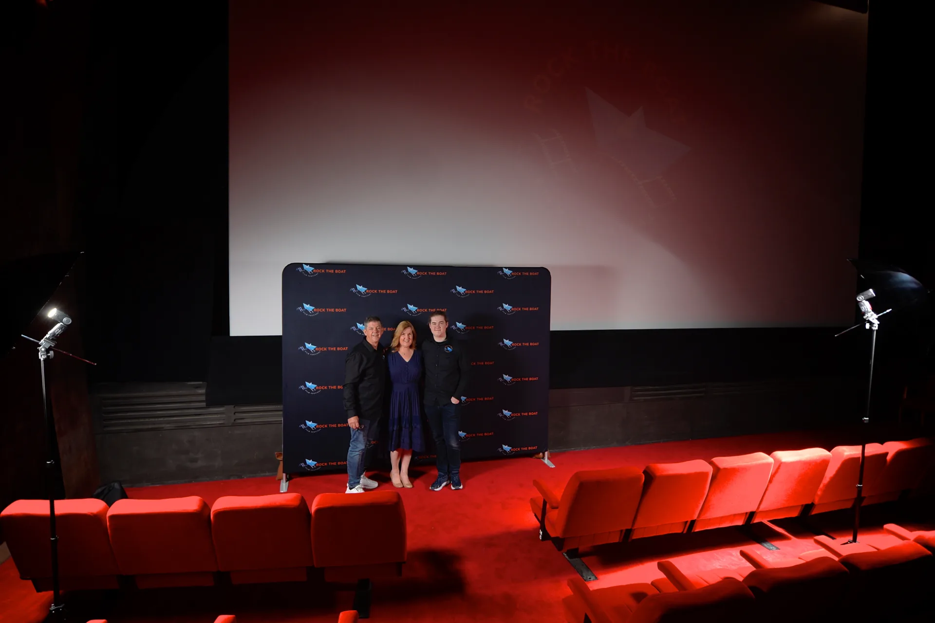 The RHB Films team at a Rock The Boat Film Festival red carpet
